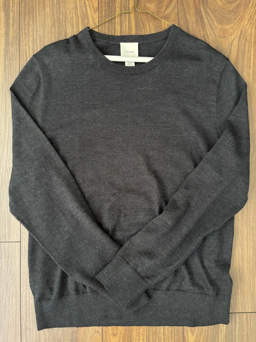 Calvin Klein Men's Dark Charcoal Crewneck Sweater